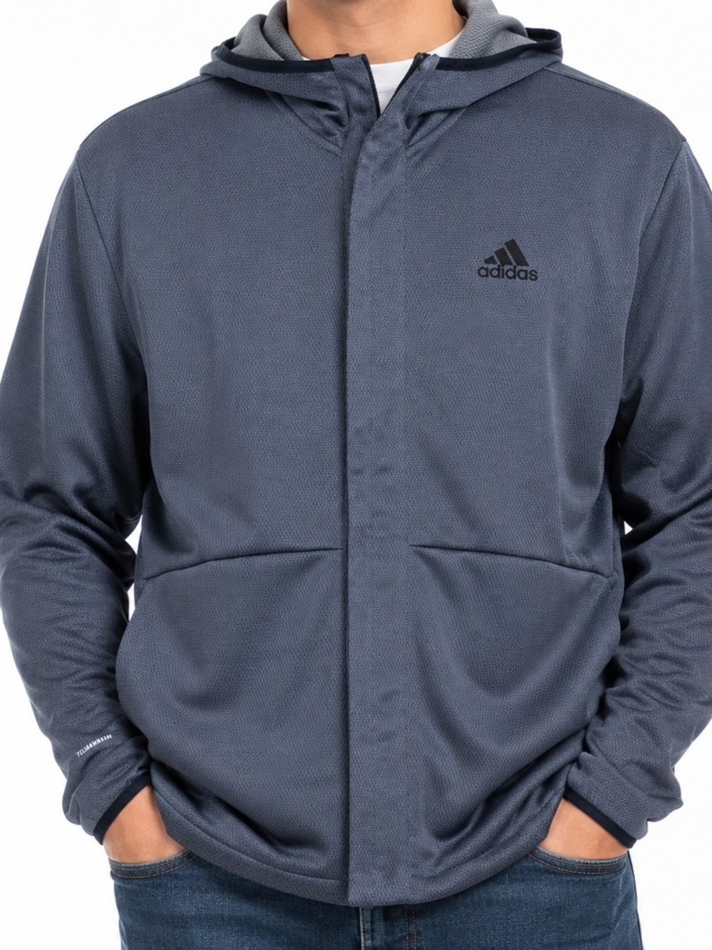 adidas Men’s Hooded Performance Jacket in Charcoal
